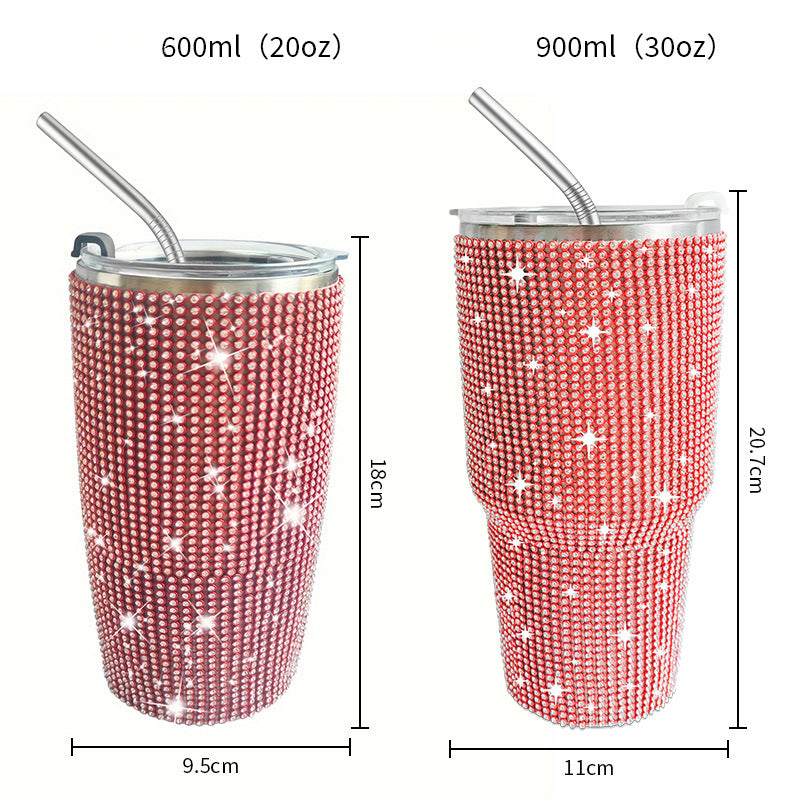 Wholesale Tumbler Diamond-encrusted Leopard Print 20oz/30oz Tumbler Cup